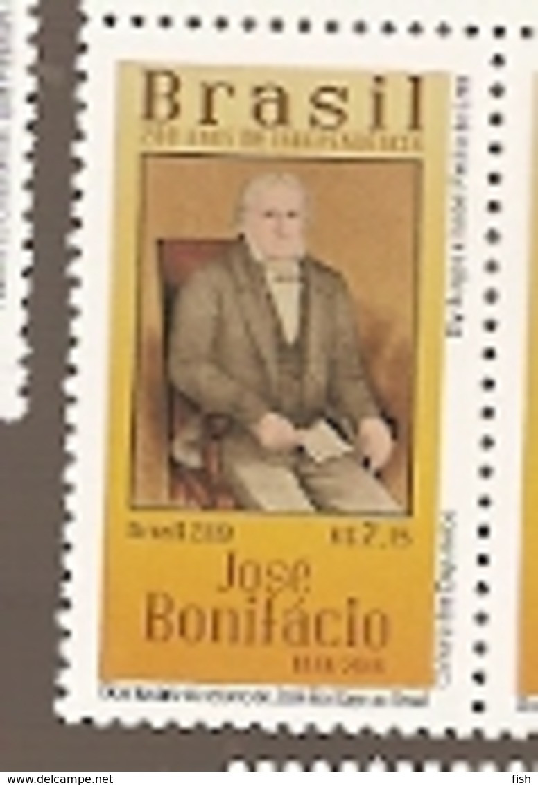Brazil ** & 200 Years Of  Independence, Bicentennial Of José Bonifacio's Return To Brazil 2019 (7779) - Nuevos