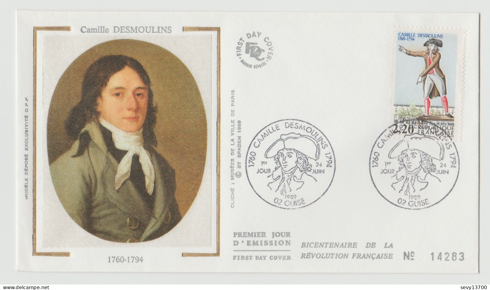 FRANCE 1989 4 Enveloppes Premier Jour FDC Numérotée Bicentenaire De La Révolution Française - 1980-1989