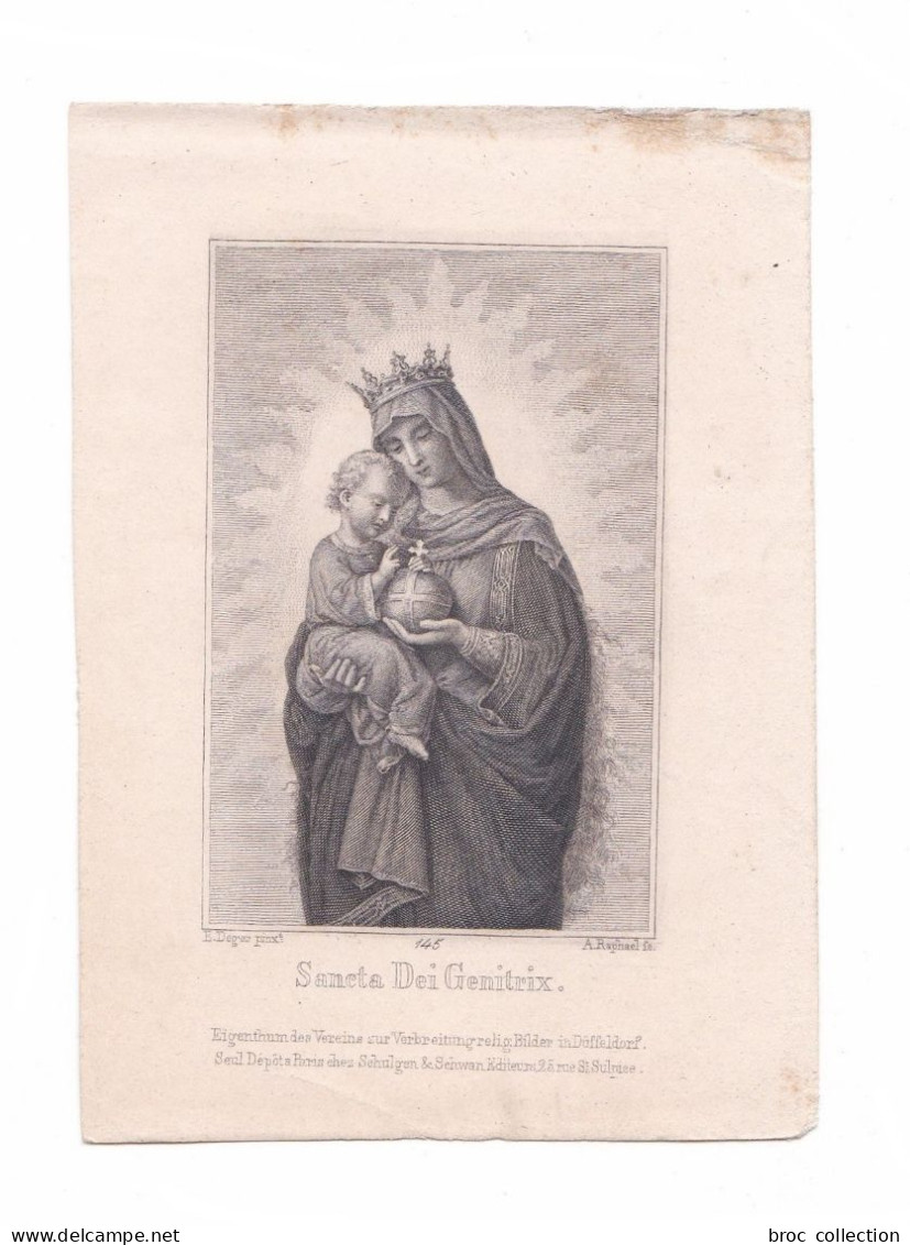 Sancta Dei Genitrix, Vierge à L'Enfant, Schulgen N° 145 - Devotion Images