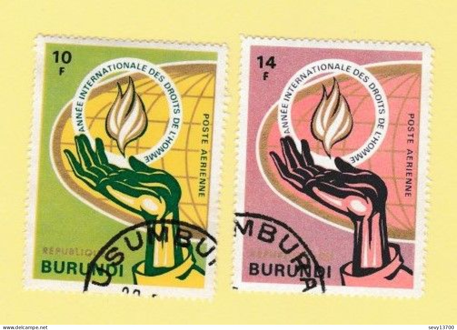 Burundi 49 Timbres Les Droits De L'homme Interpol Nations Unis OMS Lutte Contre La Tuberculose Contre La Faim Education - Sammlungen