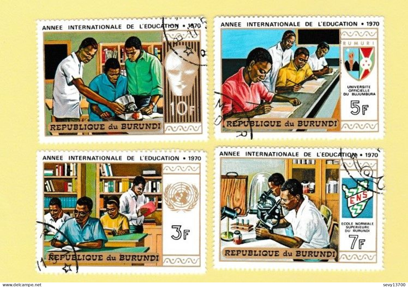 Burundi 49 Timbres Les Droits De L'homme Interpol Nations Unis OMS Lutte Contre La Tuberculose Contre La Faim Education - Collections