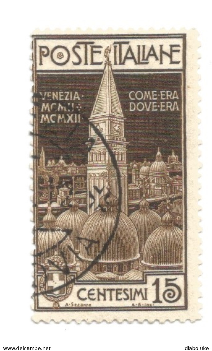 (REGNO D'ITALIA) 1912, CAMPANILE DI SAN MARCO A VENEZIA - Serie Di 2 Francobolli Usati, Annulli Da Periziare - Gebraucht