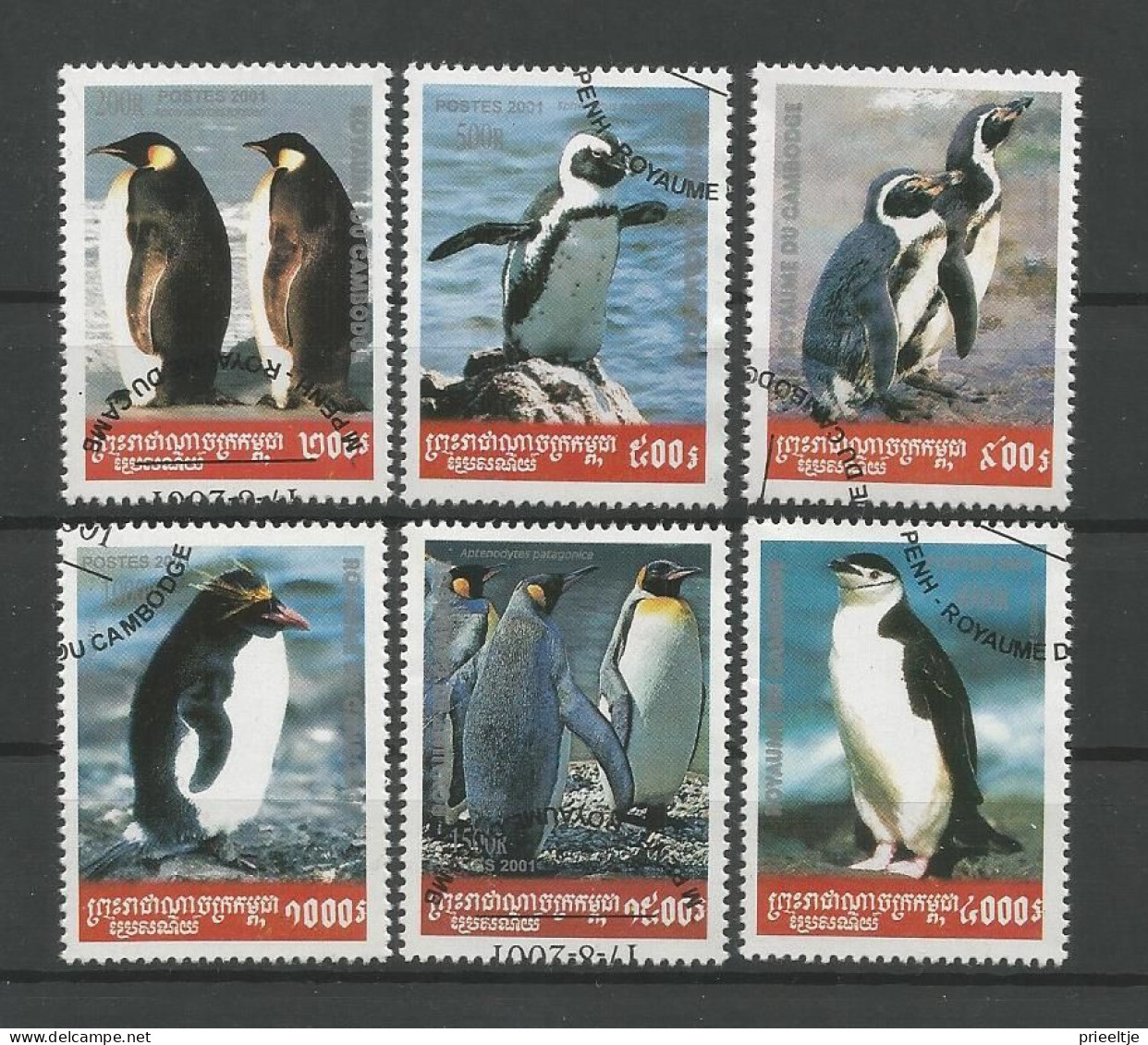 Cambodja 2001 Penguins Y.T. 1860/1865 (0) - Cambodge