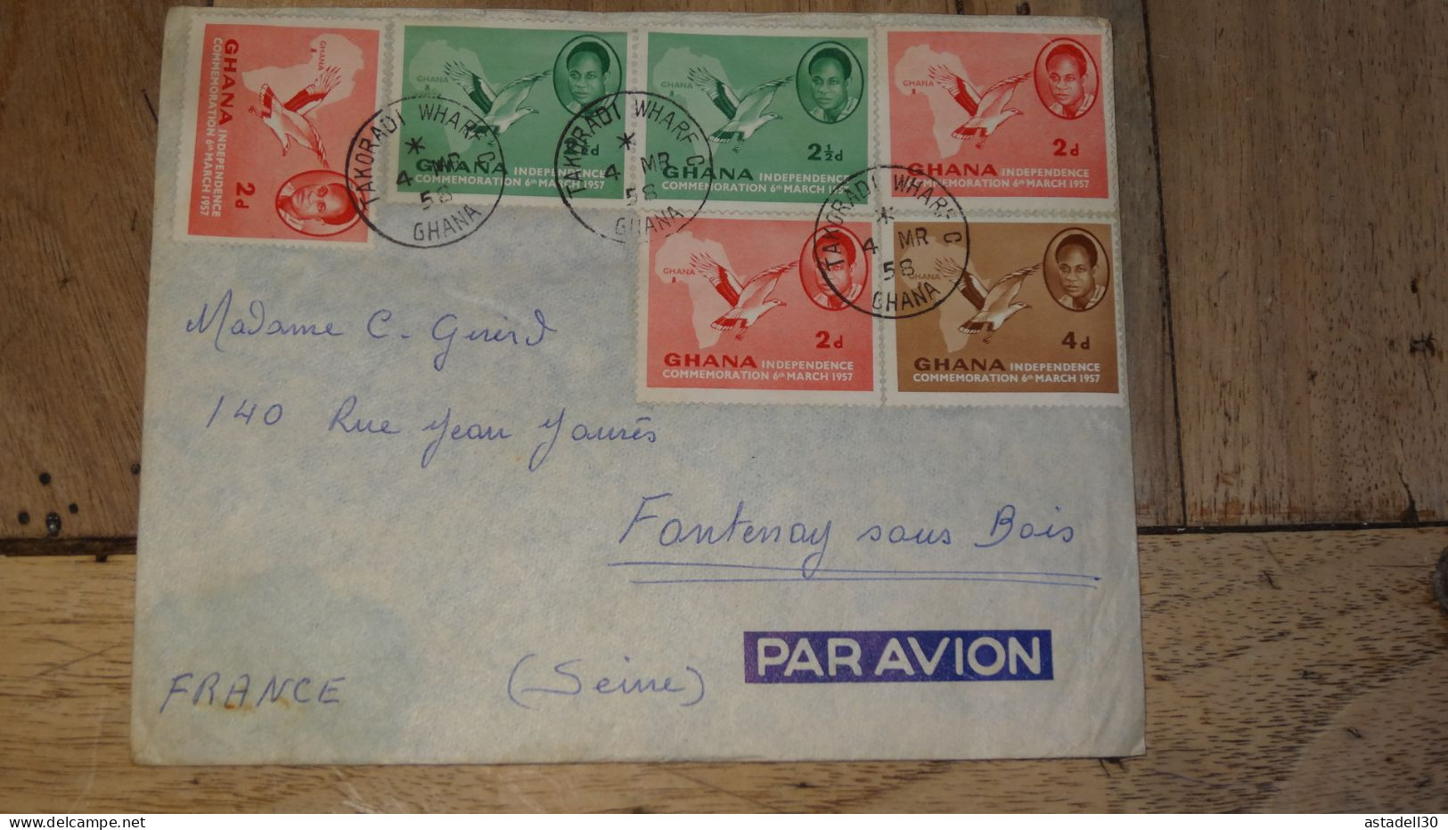 Cover From GHANA 1958, Takoroadi Wharf ............ Boite1 .............. 240424-302 - Ghana (1957-...)