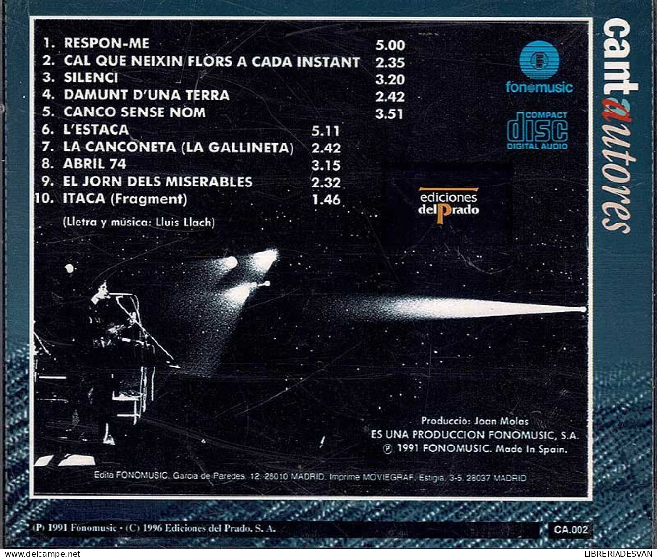 Lluis Llach - Barcelona Gener De 1976. CD - Disco & Pop