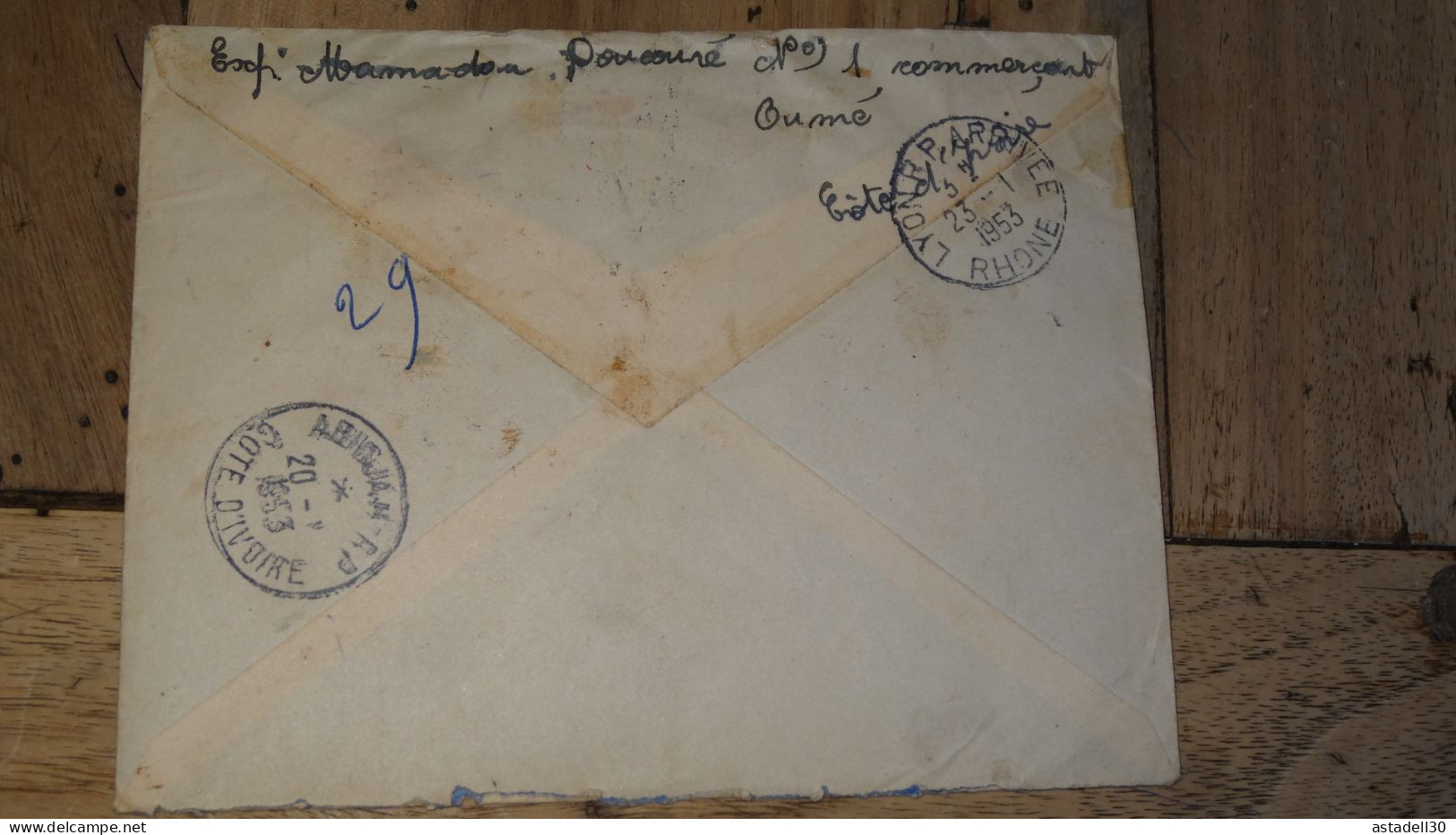 Enveloppe AOF, Oumé En COTE D'IVOIRE, 1953 ............ Boite1 .............. 240424-304 - Lettres & Documents