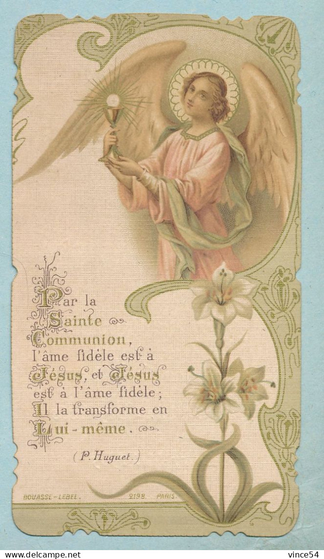 Souvenir De La 1ère Communion De Fernande Taviaux 17 Mai 1903 Eglise Saint-Jean Baptiste Ed. Bouasse. Paris. N° 2193 - Andachtsbilder