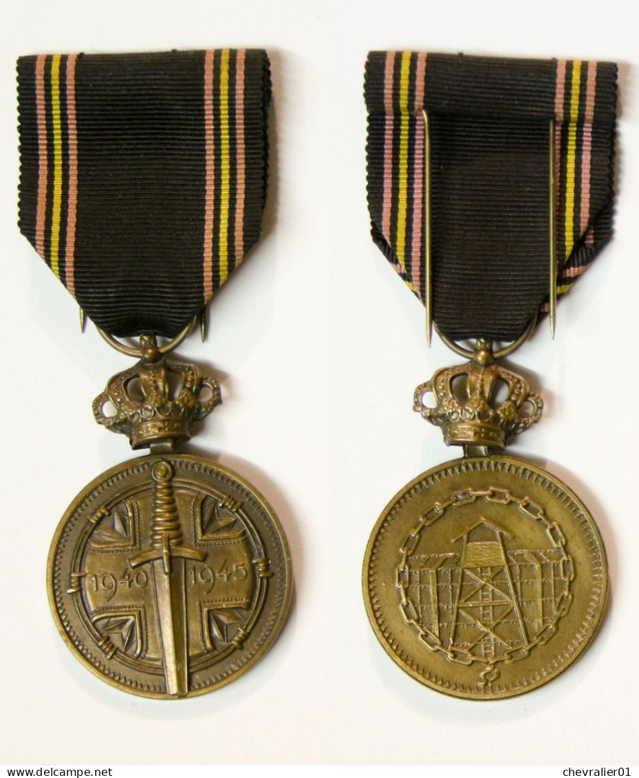 Médaille-BE-304b_prisonnier De Guerre 1940-1945 – WW2_variante_D_20-23 - Belgien