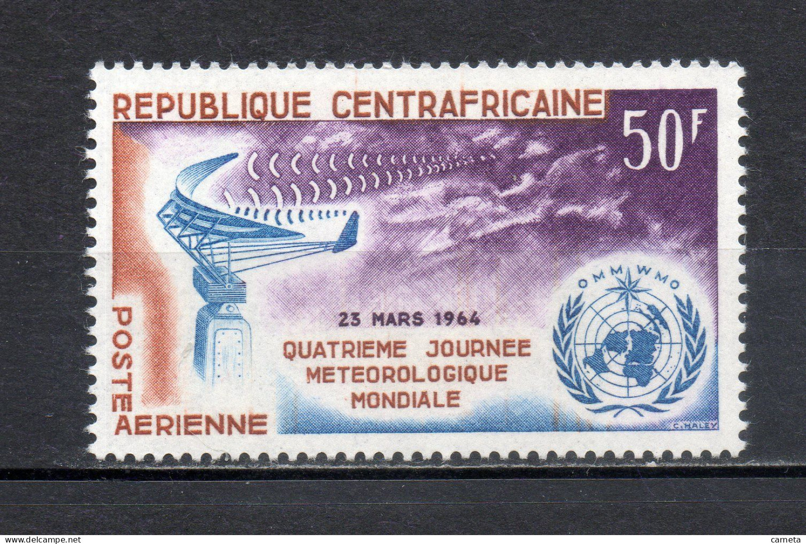 CENTRAFRIQUE PA N° 21   NEUF SANS CHARNIERE COTE 1.30€   METEOROLOGIE - Repubblica Centroafricana