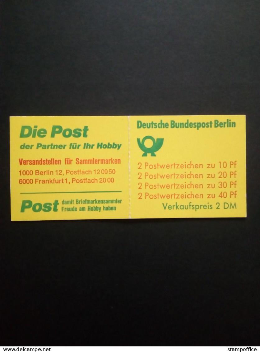 BERLIN MH 9 POSTFRISCH(MINT) UNFALLVERHÜTUNG 1974 - Postzegelboekjes