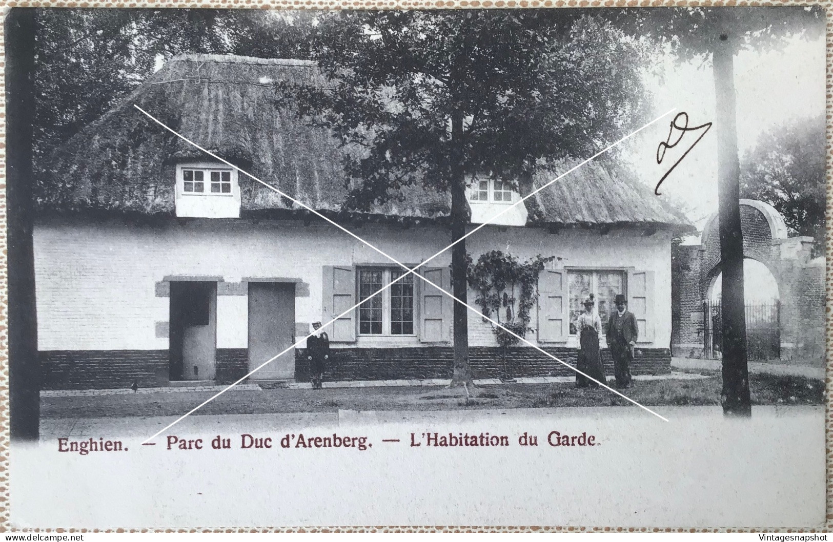 ENGHIEN EDINGEN Parc Du Duc D’Aremberg L’ Habitation Du Garde CPA PK édit Rebts Sœurs Postée En 1903 - Edingen