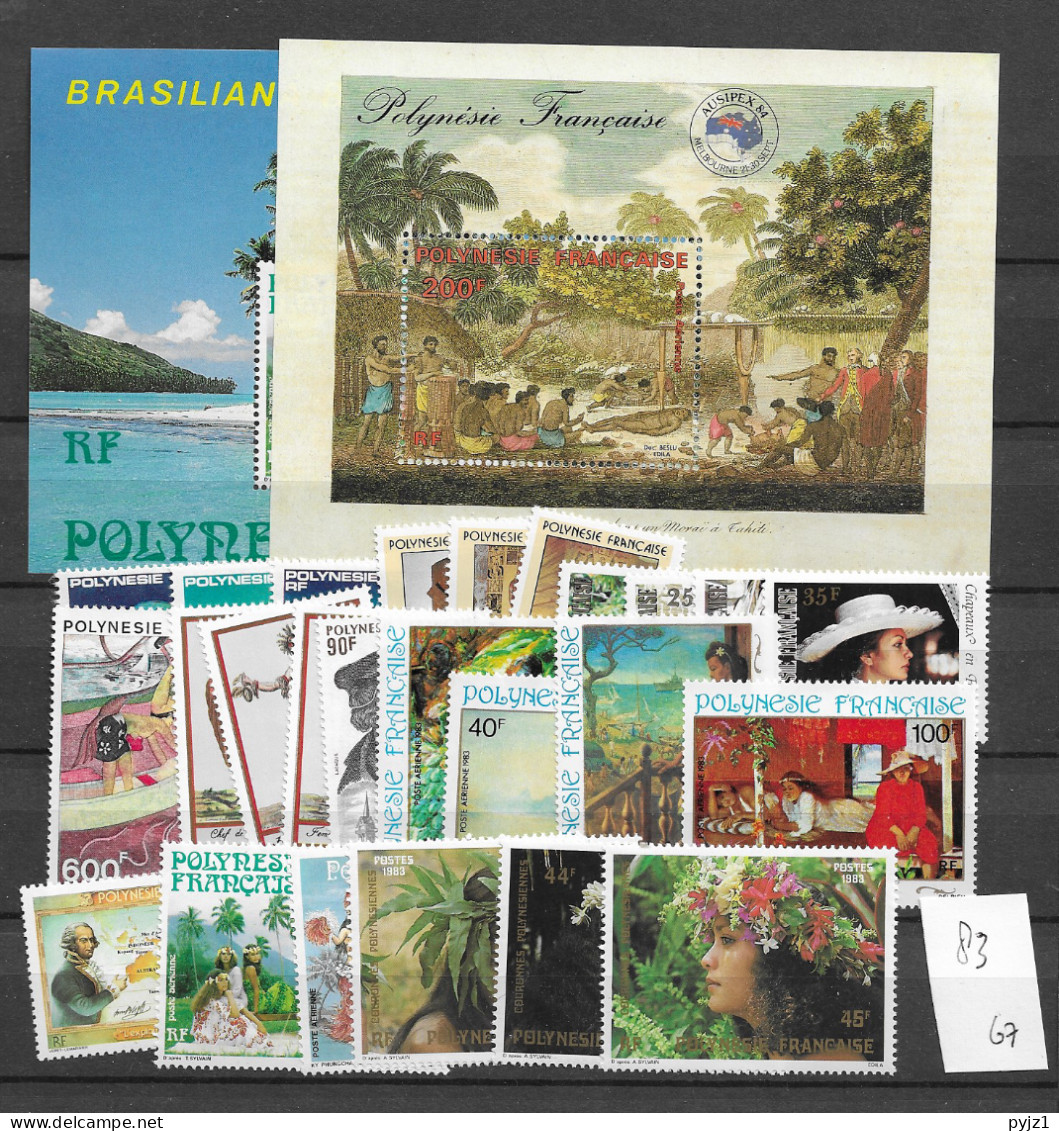 1983 MNH Polynesie Française Year Collection Postfris** - Années Complètes