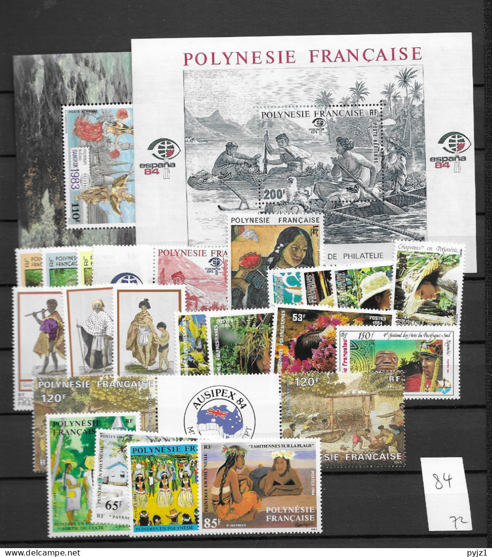 1984 MNH Polynesie Française Year Collection Postfris** - Années Complètes