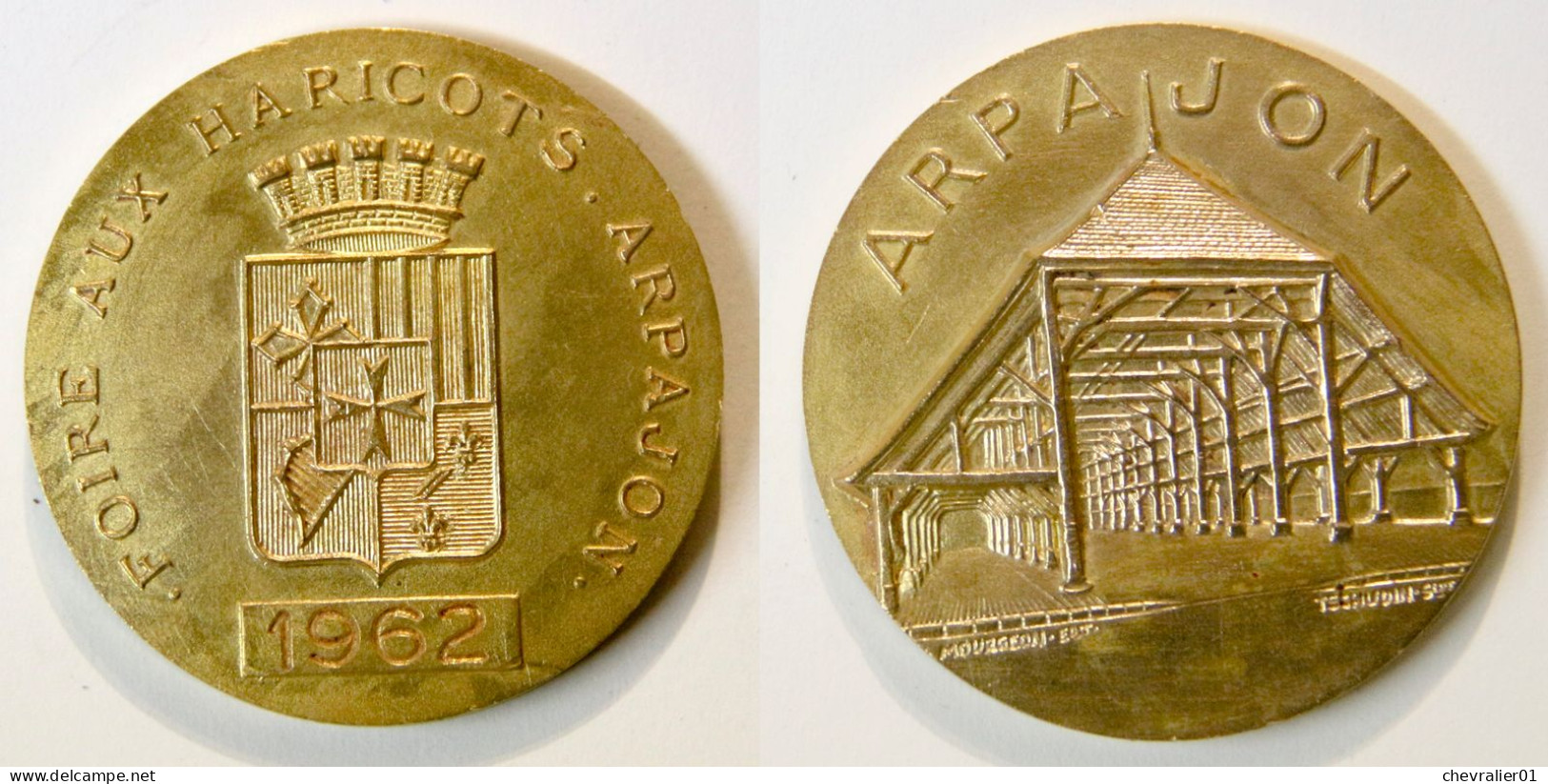 Médaille De Table_Arpajon_1962_foire Aux Haricots_20-17 - Professionnels / De Société