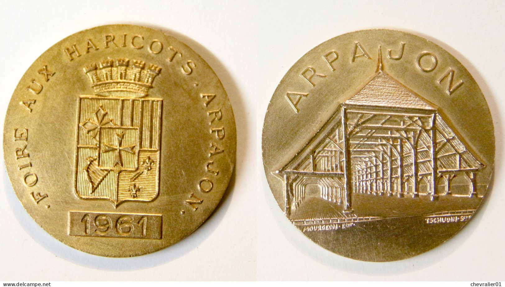 Médaille De Table_Arpajon_1961_foire Aux Haricots_20-17 - Professionali / Di Società