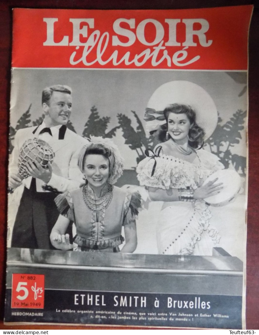 Le Soir Illustré N° 882  Enquête Judiciaire - Mettet - Anderlecht Champion - Van Johnson Et Esther Williams........ - 1900 - 1949