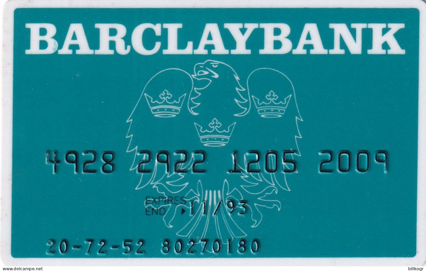 UK - Barclays Bank, Used - Carte Di Credito (scadenza Min. 10 Anni)