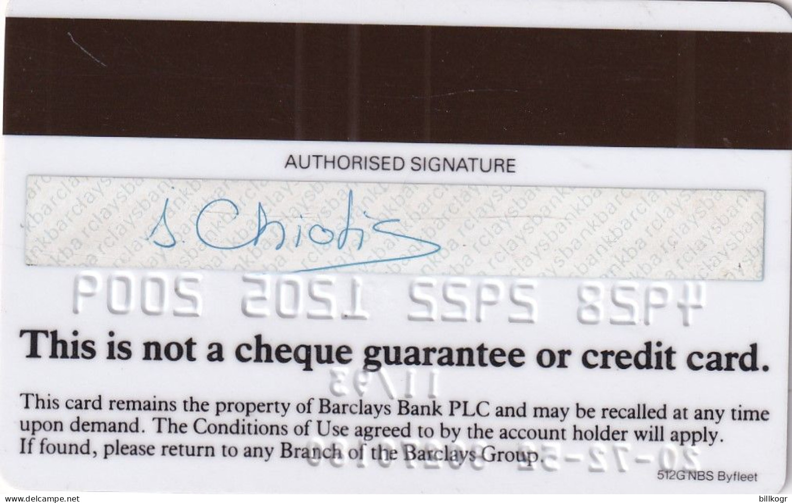 UK - Barclays Bank, Used - Tarjetas De Crédito (caducidad Min 10 Años)