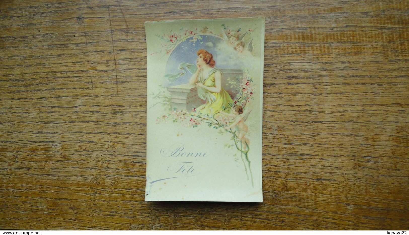 Ancienne Carte , Silhouette Ou Portrait D'une Jeune Fille - Silueta