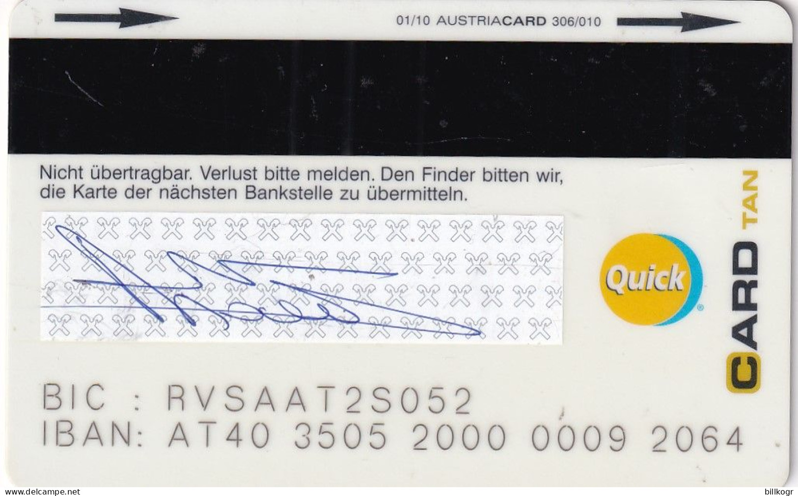 ALBANIA - Raiffeisen Bank Maestro Card, 01/10, Used - Credit Cards (Exp. Date Min. 10 Years)