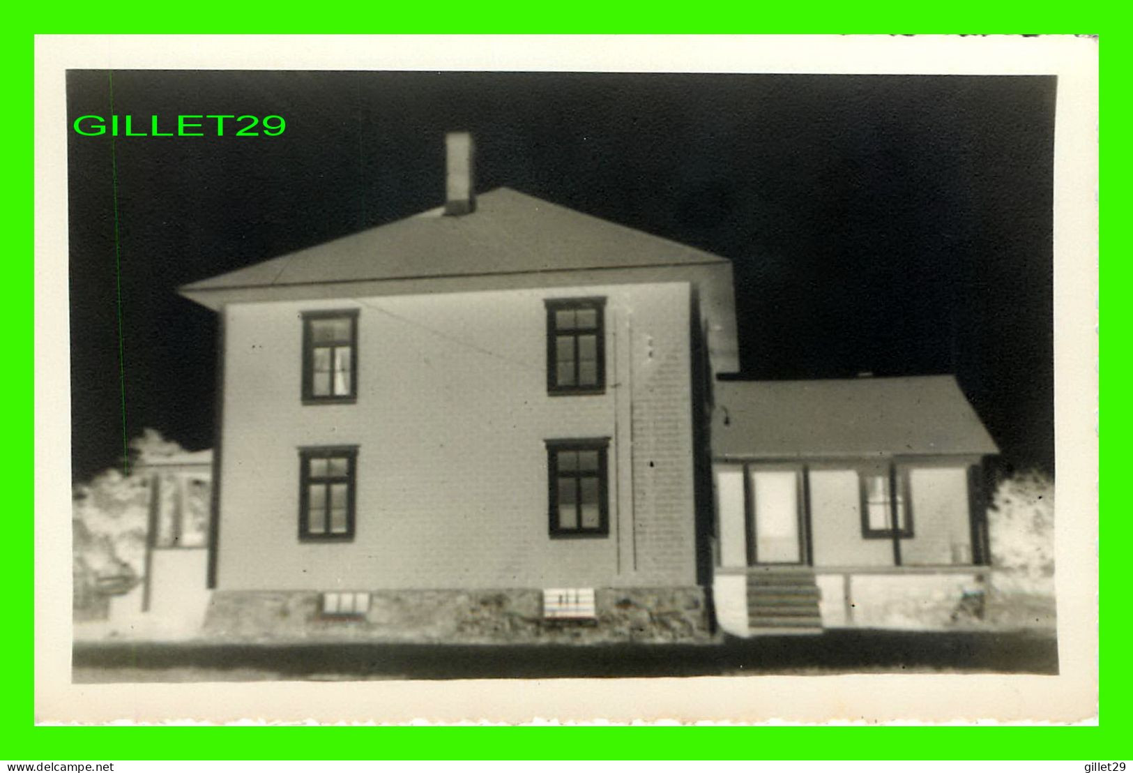 QUÉBEC - VUE D'UNE MAISON LA NUIT - CARTE PHOTO - - Québec - La Cité