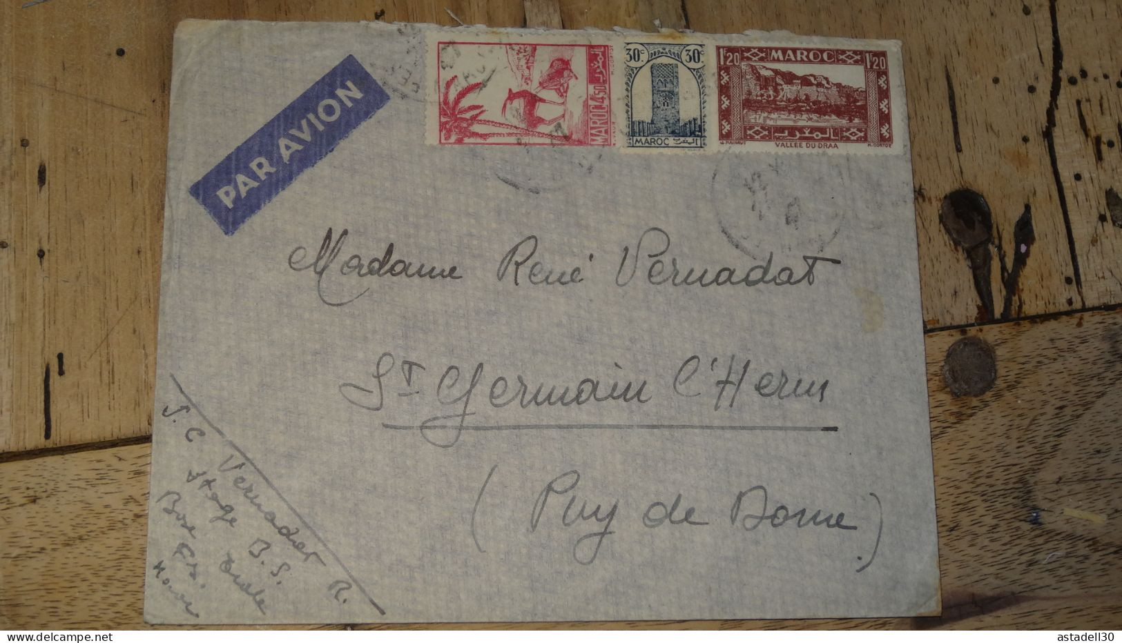 Enveloppe MAROC, Fes 1947 ............ Boite1 .............. 240424-316 - Briefe U. Dokumente