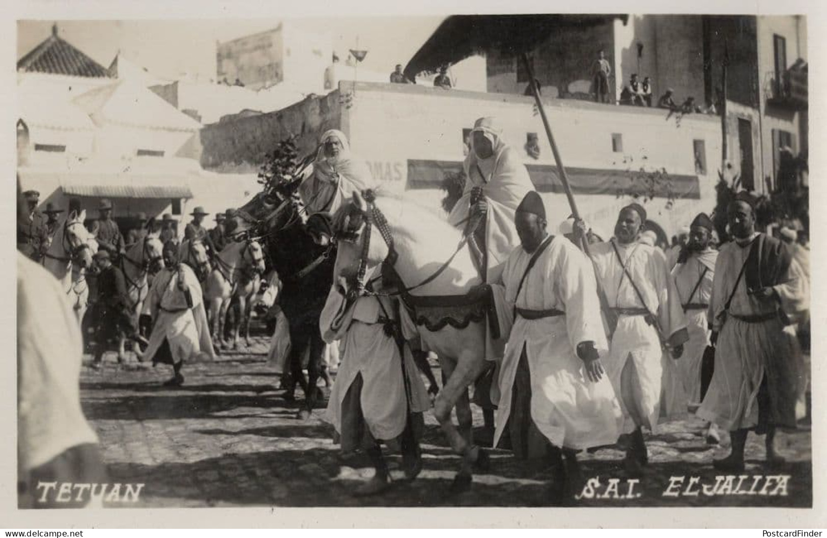 Tetuan El Jalifa Antique Morocco African Military Real Photo Postcard - Sin Clasificación