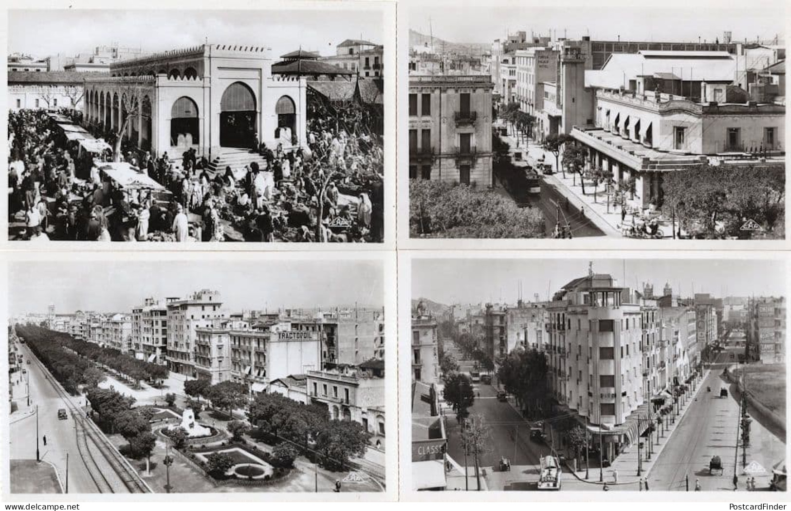 Tunis Avenue De Paris France 4x Africa Real Photo Postcard S - Non Classificati