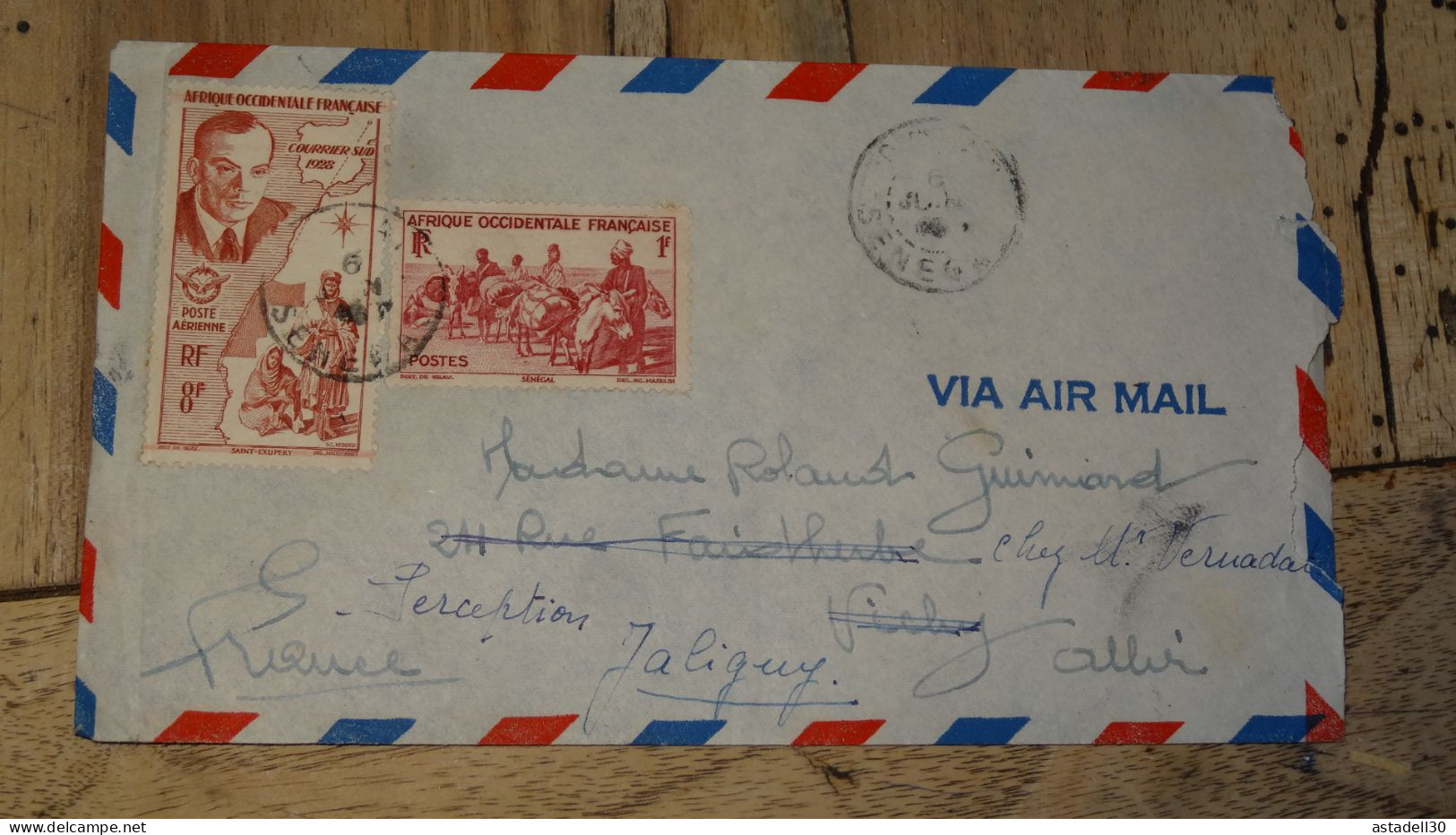 Enveloppe AOF, SENEGAL 1948 Dakar ............ Boite1 .............. 240424-319 - Brieven En Documenten