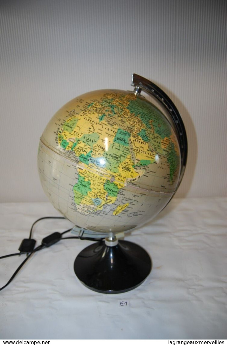 E1 Ancienne Mappemonde - Globe Terrestre - Vintage - Populaire Kunst