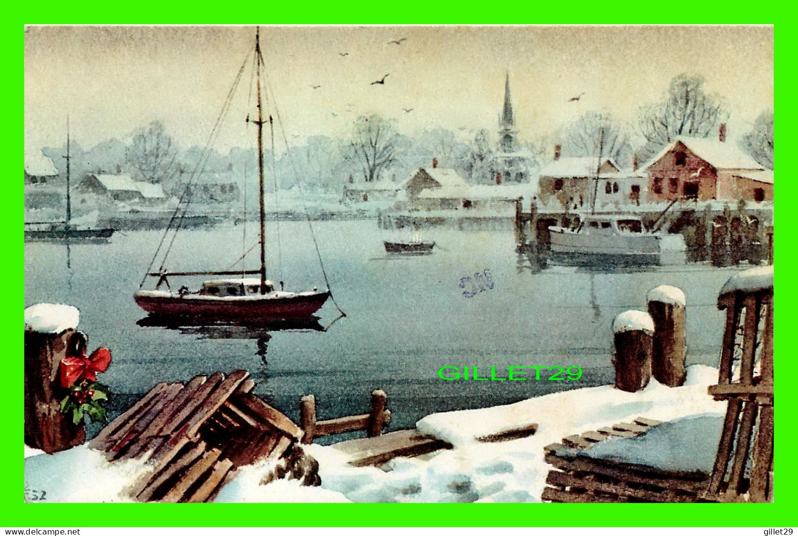 SOUTH JERSEY, NJ - SCENE OF A LAKE IN WINTER - TRAVEL IN 1988 - - Otros & Sin Clasificación