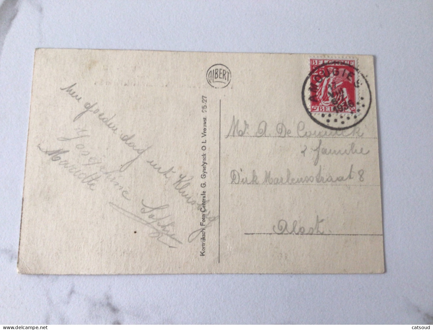 Carte Postale Ancienne (1936) Mont-de-L’Enclus Kluisberg Hôtel St Georges Pension De Famille Anciennes Automobiles - Kluisbergen