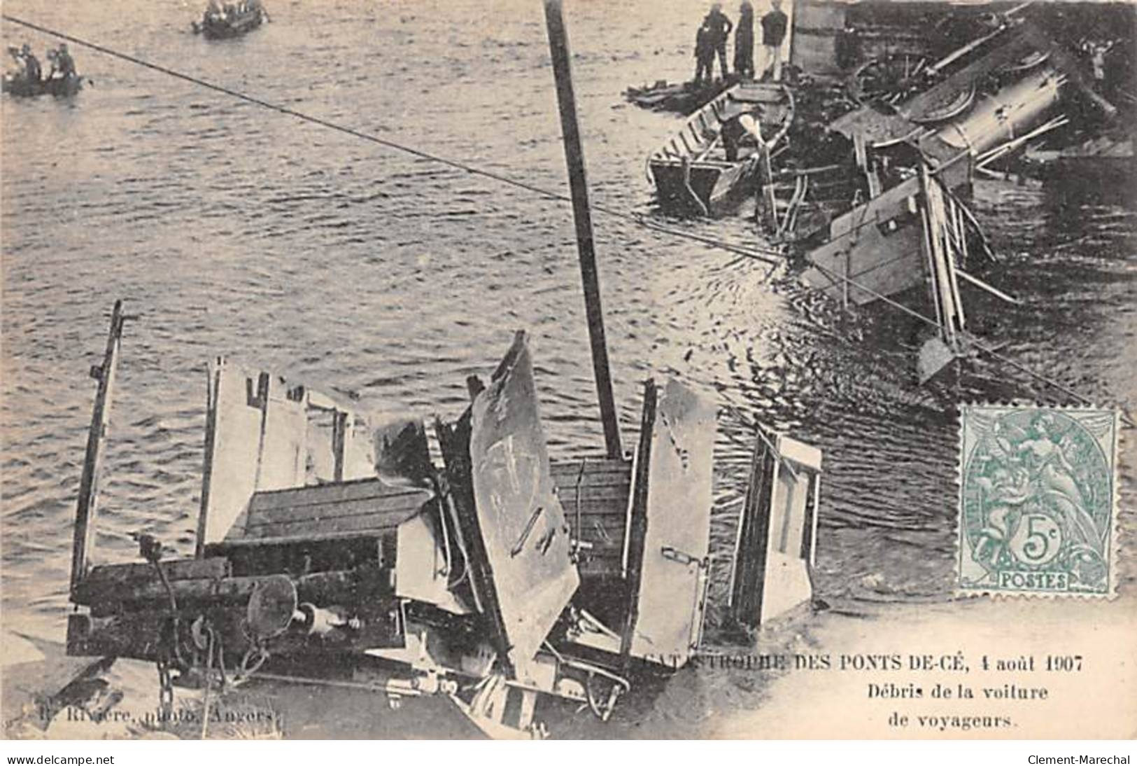 Catastrophe Des PONTS DE CE - 4 Août 1907 - Débris De La Voiture De Voyageurs - Très Bon état - Les Ponts De Ce