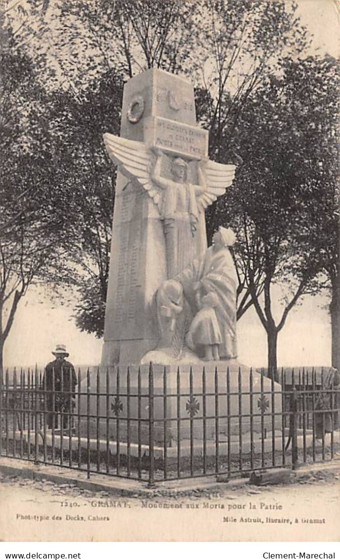 GRAMAT - Monument Aux Morts Pour La Patrie - Très Bon état - Gramat