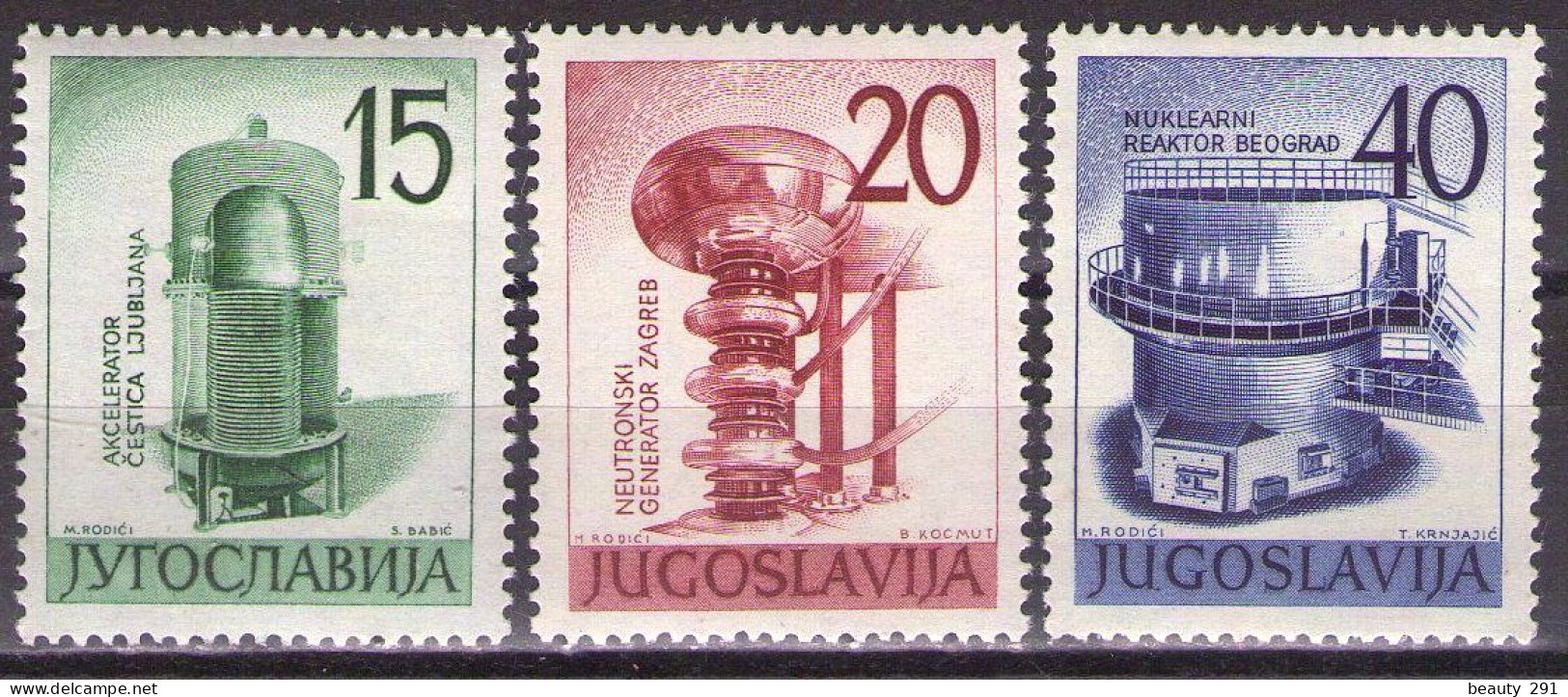 Yugoslavia 1960 - Nuclear Energy Exhibition - Mi 927-929 - MNH**VF - Unused Stamps