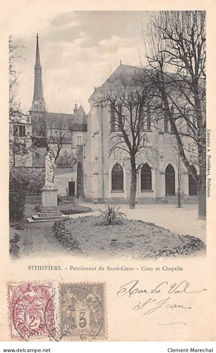 PITHIVIERS - Pensionnat Du Sacré Coeur - Cour Et Chapelle - Très Bon état - Pithiviers