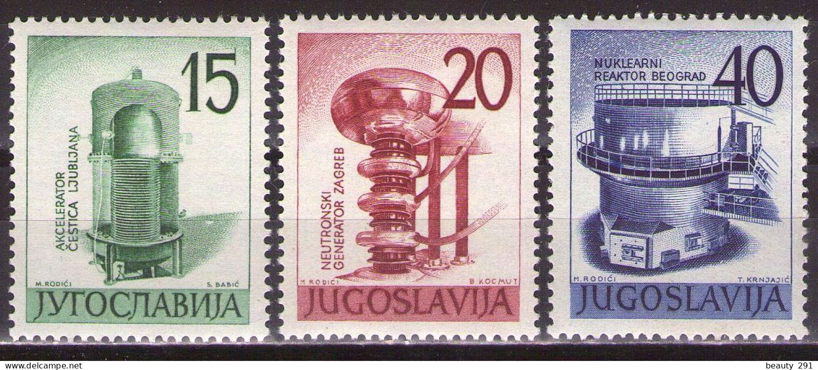 Yugoslavia 1960 - Nuclear Energy Exhibition - Mi 927-929 - MNH**VF - Unused Stamps