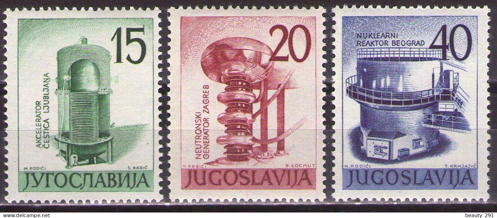 Yugoslavia 1960 - Nuclear Energy Exhibition - Mi 927-929 - MNH**VF - Ongebruikt