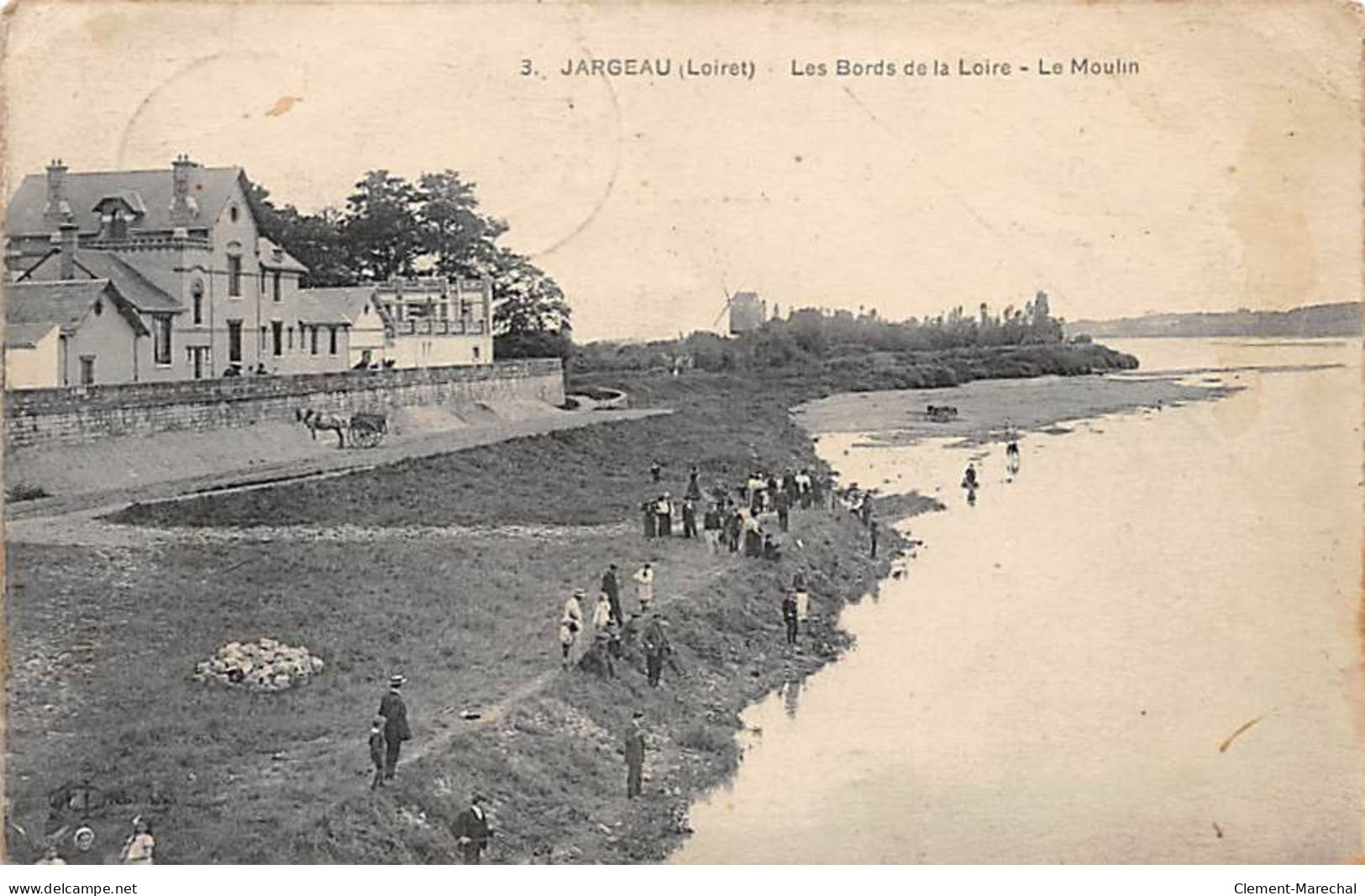 JARGEAU - Les Bords De La Loire - Le Moulin - état - Jargeau