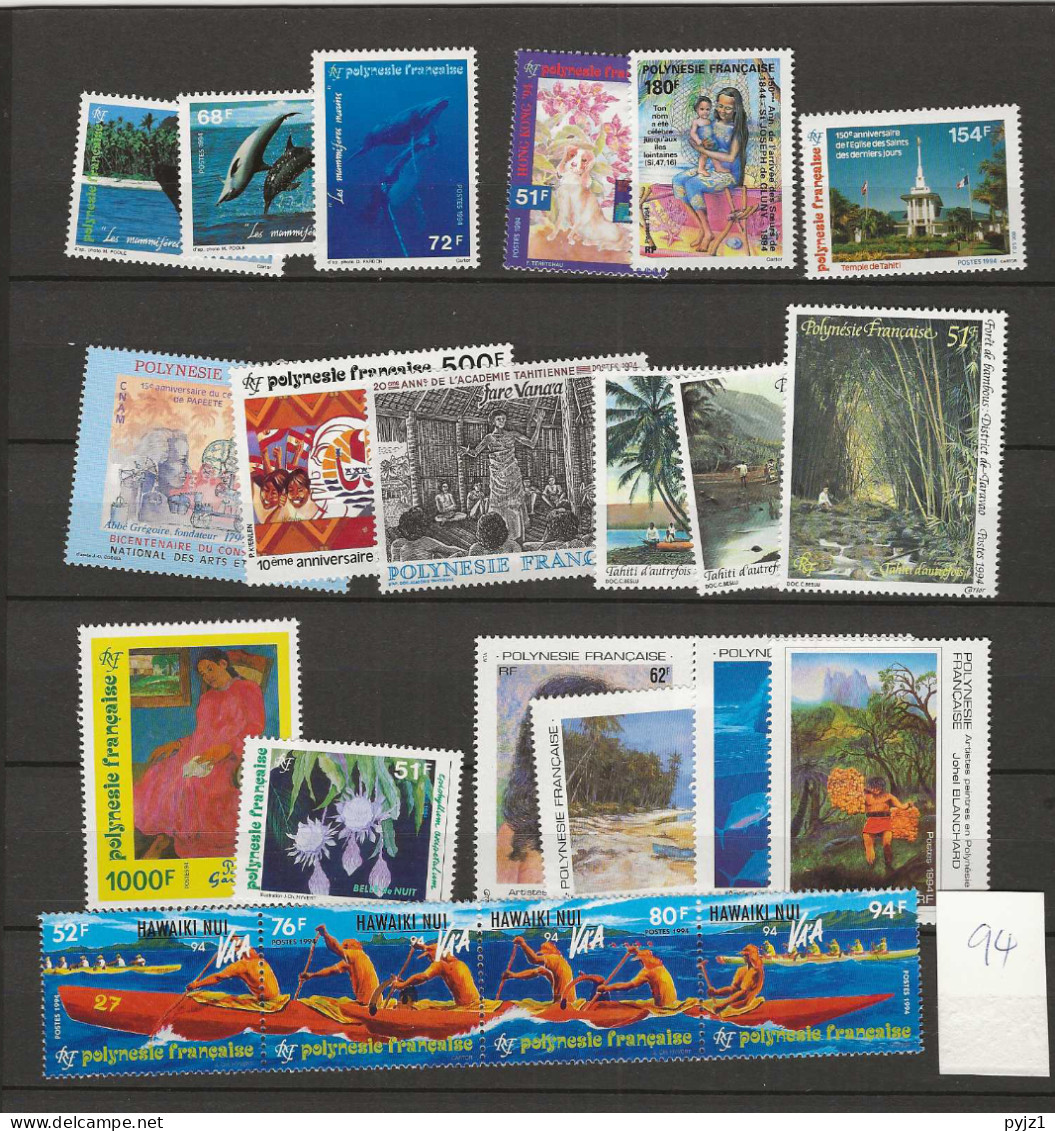 1994 MNH Polynesie Française Year Collection Postfris** - Années Complètes