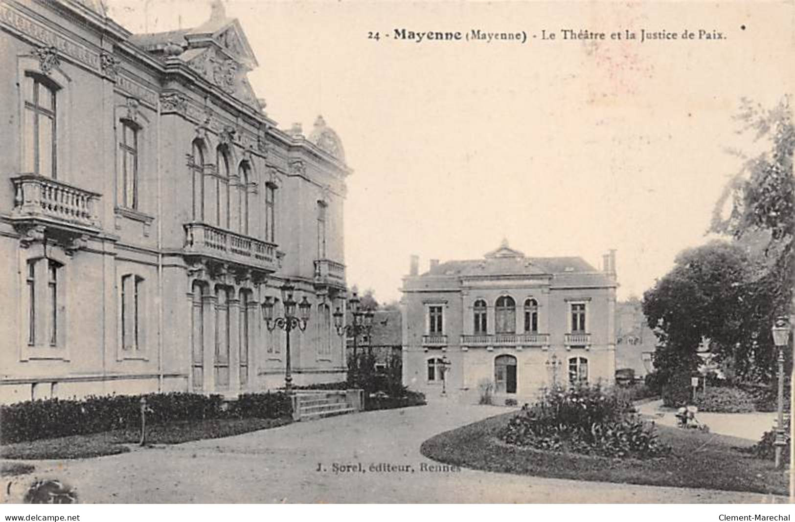 MAYENNE - Le Théâtre Et La Justice De Paix - Très Bon état - Mayenne