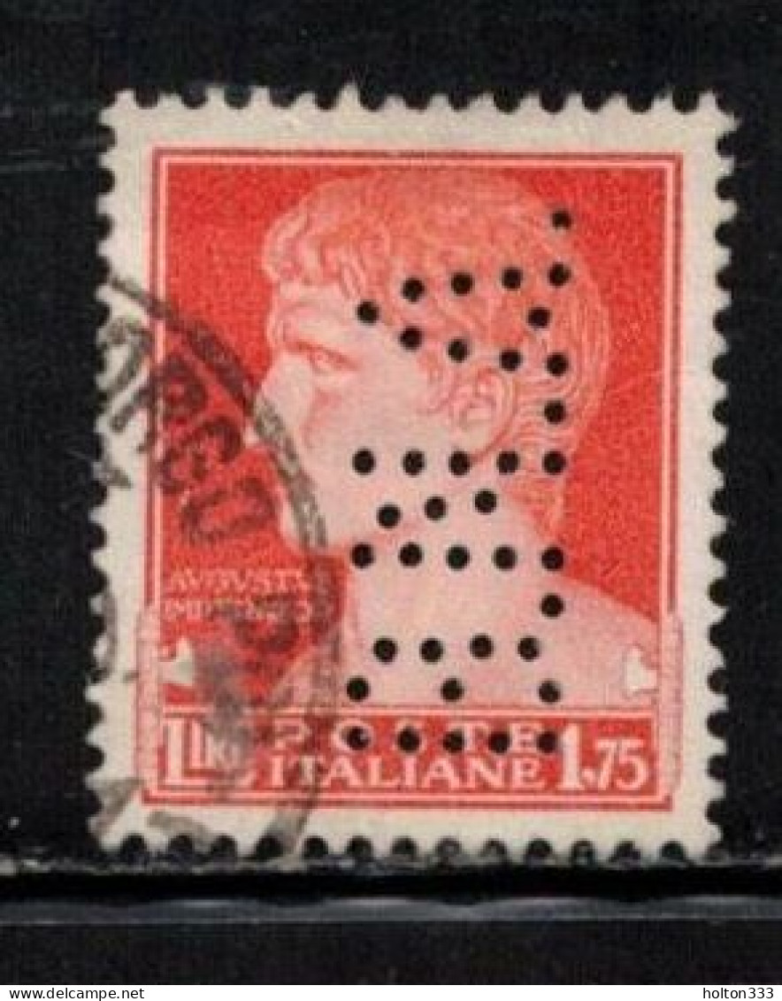 ITALY Scott # 224 Used - B.N.A. Perfin - 1946-60: Afgestempeld