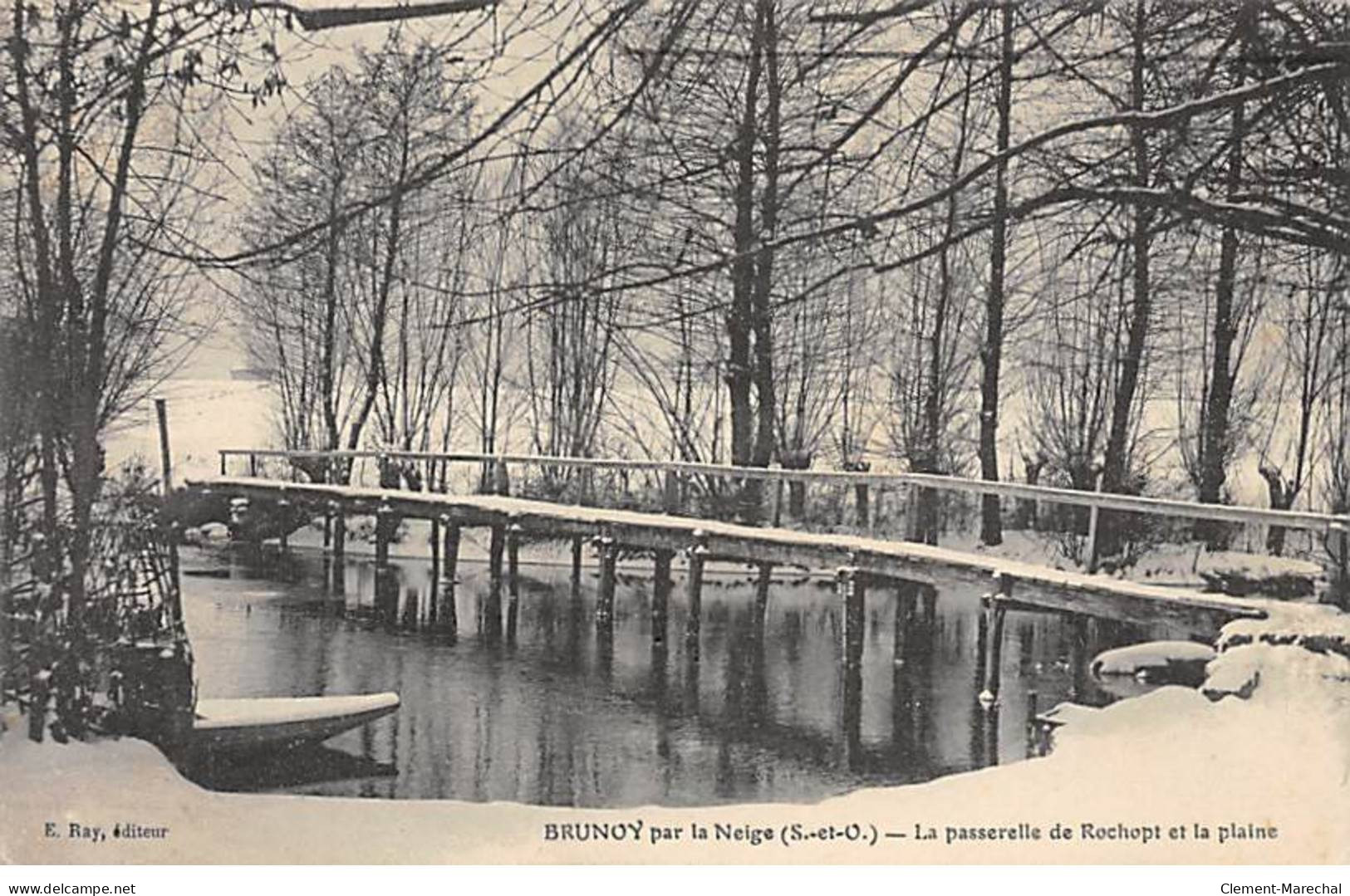 BRUNOY Par La Neige - La Passerelle De Rochopt Et La Plaine - Très Bon état - Brunoy