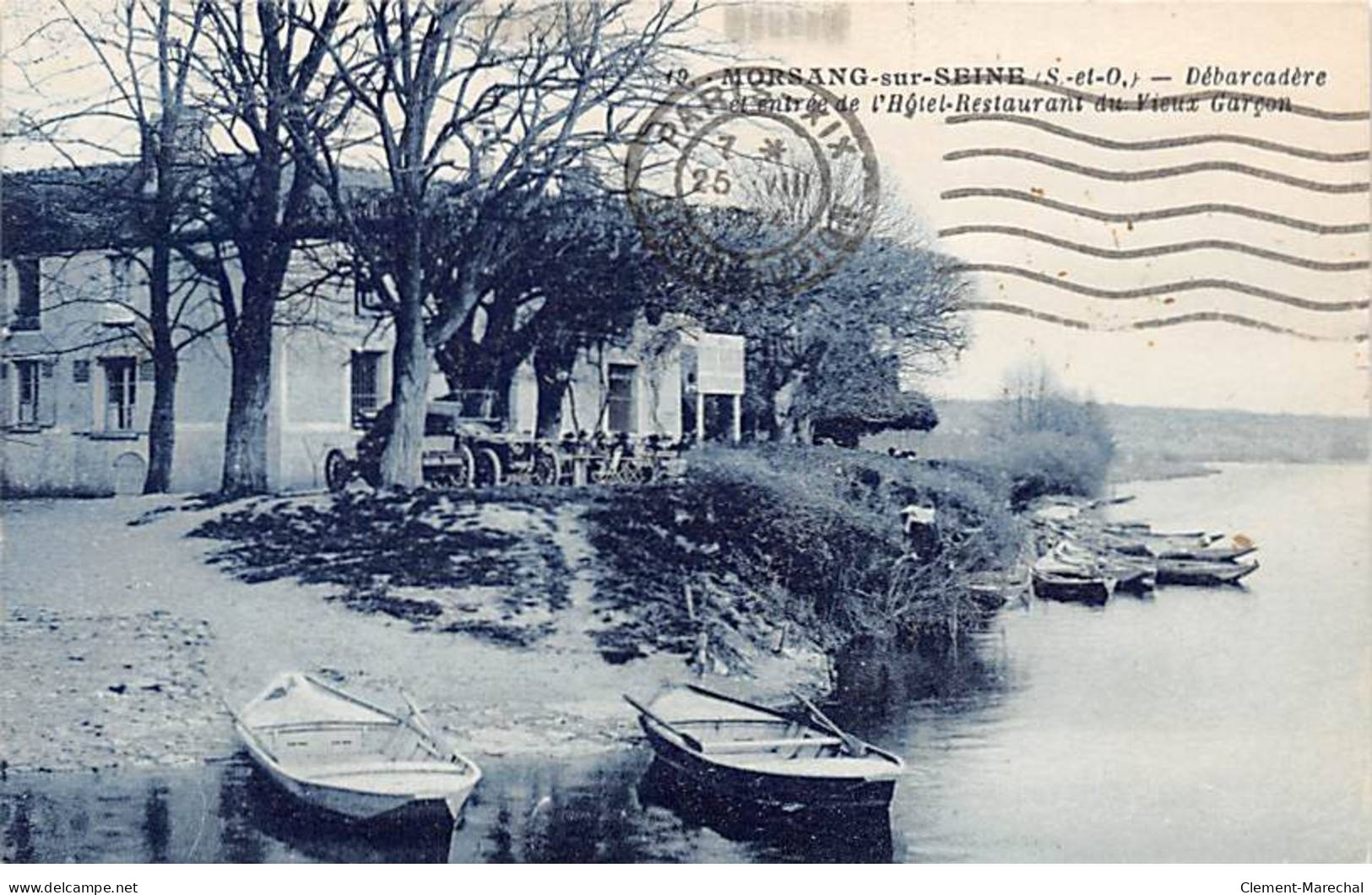 MORSANG SUR SEINE - Débarcadère Et Entrée De L'Hôtel Restaurant Du Vieux Garçon - Très Bon état - Morsang Sur Orge