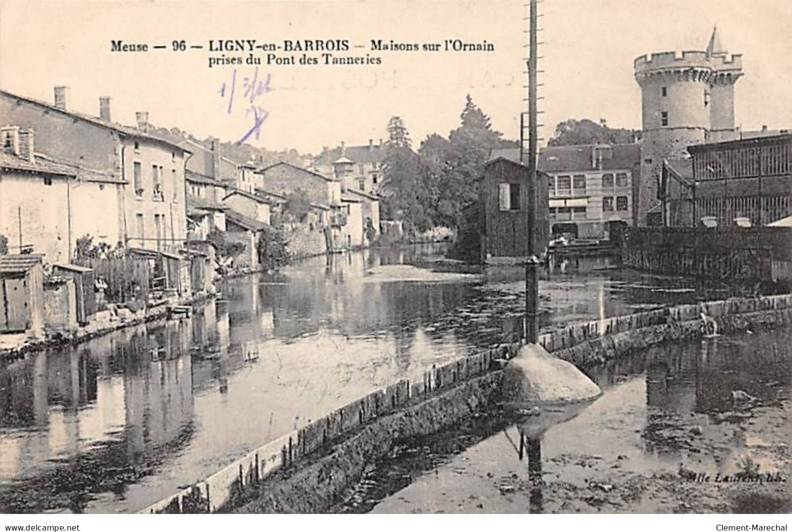 LIGNY EN BARROIS - Maisons Sur L'Ornain Prises Du Pont Des Tanneries - Très Bon état - Ligny En Barrois