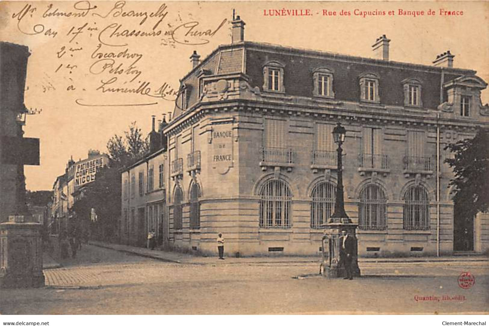 LUNEVILLE - Rue Des Capucins Et Banque De France - Très Bon état - Luneville