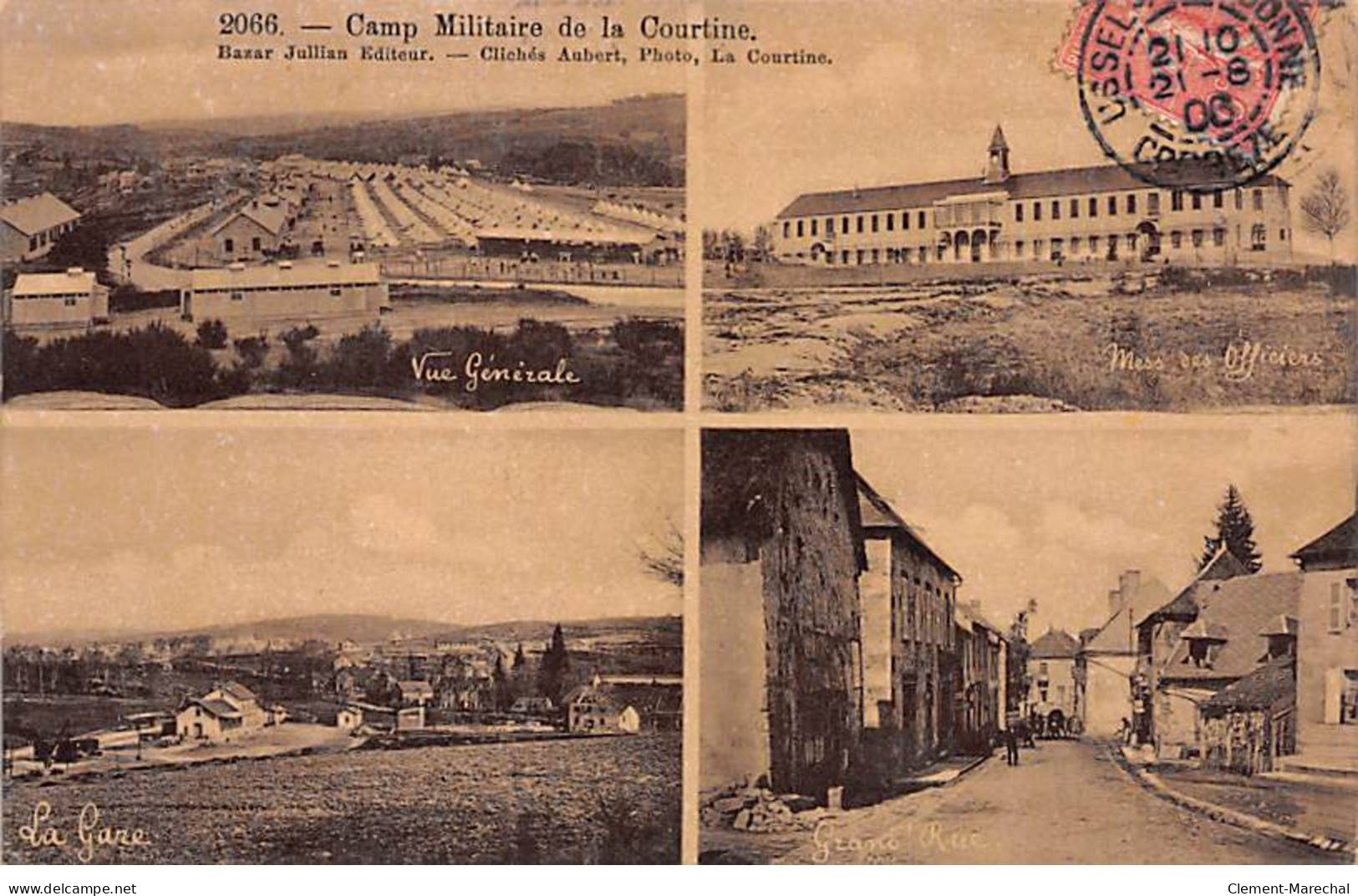 Camp Militaire De LA COURTINE - Vue Générale - Mess Des Officiers - La Gare - Grande Rue - Très Bon état - La Courtine