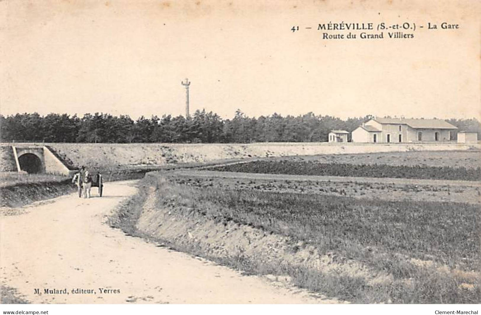 MEREVILLE - La Gare - Route Du Grand Villiers - Très Bon état - Mereville