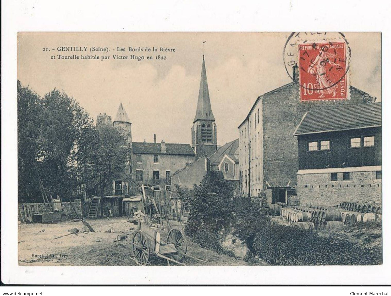 GENTILLY: Les Bords De La Rivière Et Tourelle Habitée Par Victor Hugo En 1822 - Très Bon état - Gentilly