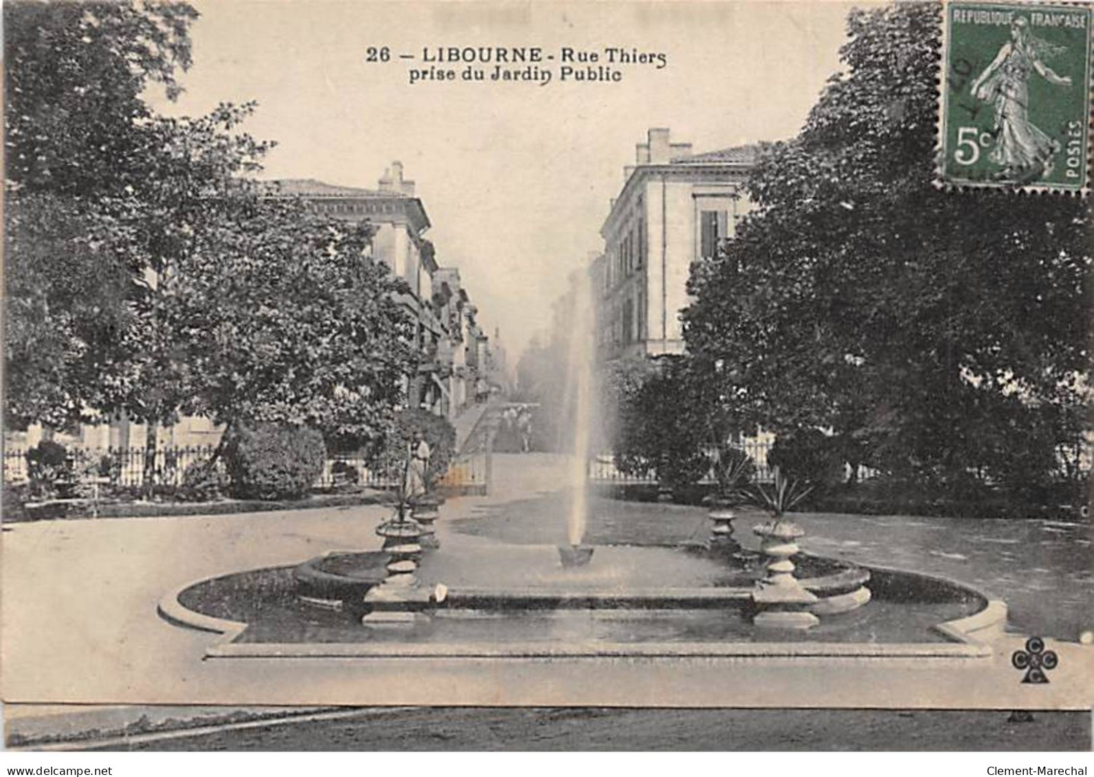 LIBOURNE - Rue Thiers Prise Du Jardin Public - Très Bon état - Libourne